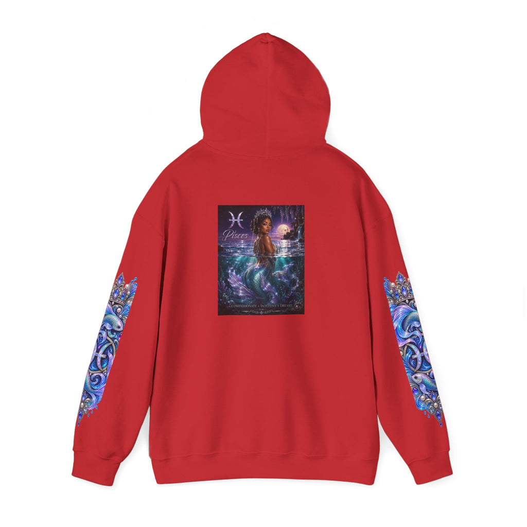 Pisces Mermaid Hoodie — Zodiac Ocean Art Pullover