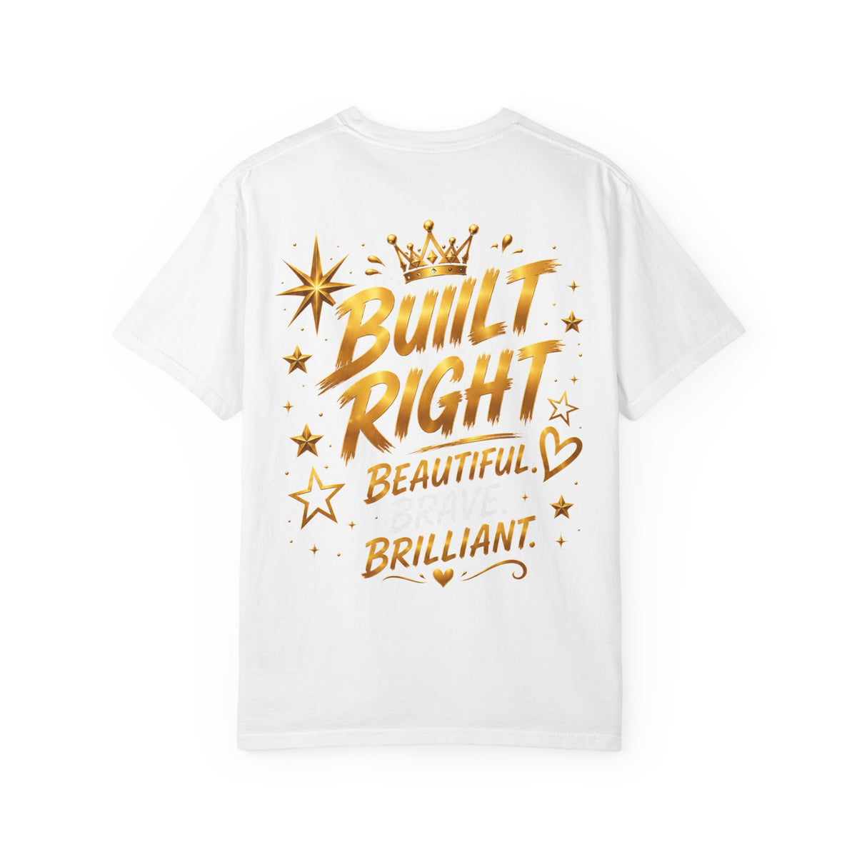 Built Different Christian Lion T-Shirt — "Built Right, Beautiful, Brilliant" Inspirational Faith Tee