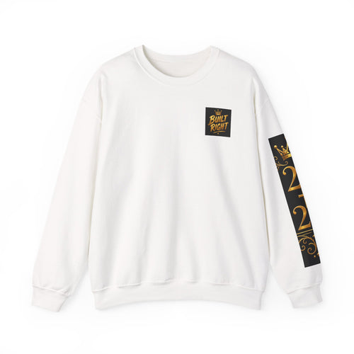 Built Right Crewneck Sweatshirt — "Built Right: Beautiful, Brave, Brilliant" Graphic