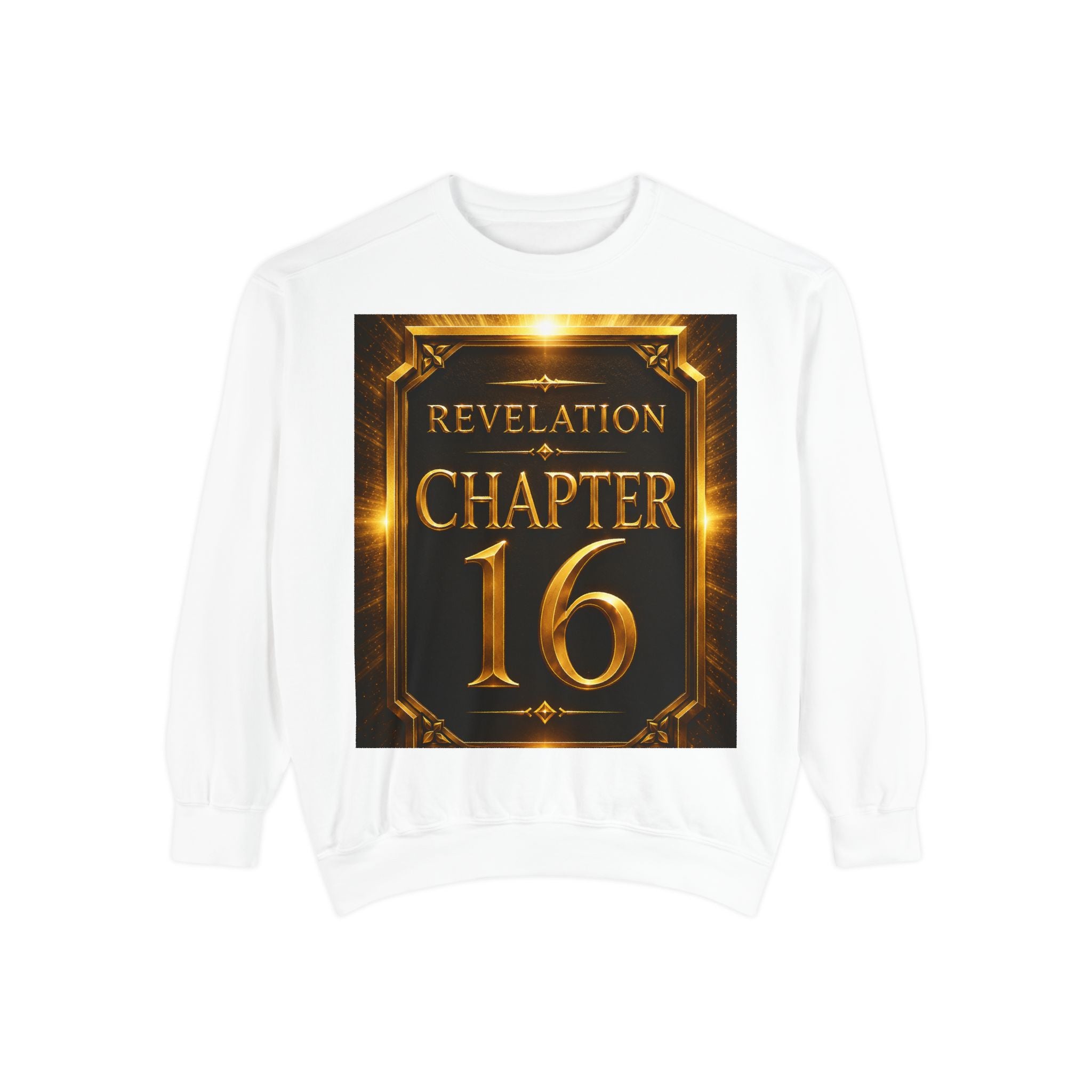Revelation Chapter 16 Sweatshirt — "Judgment Begins" Apocalyptic Graphic