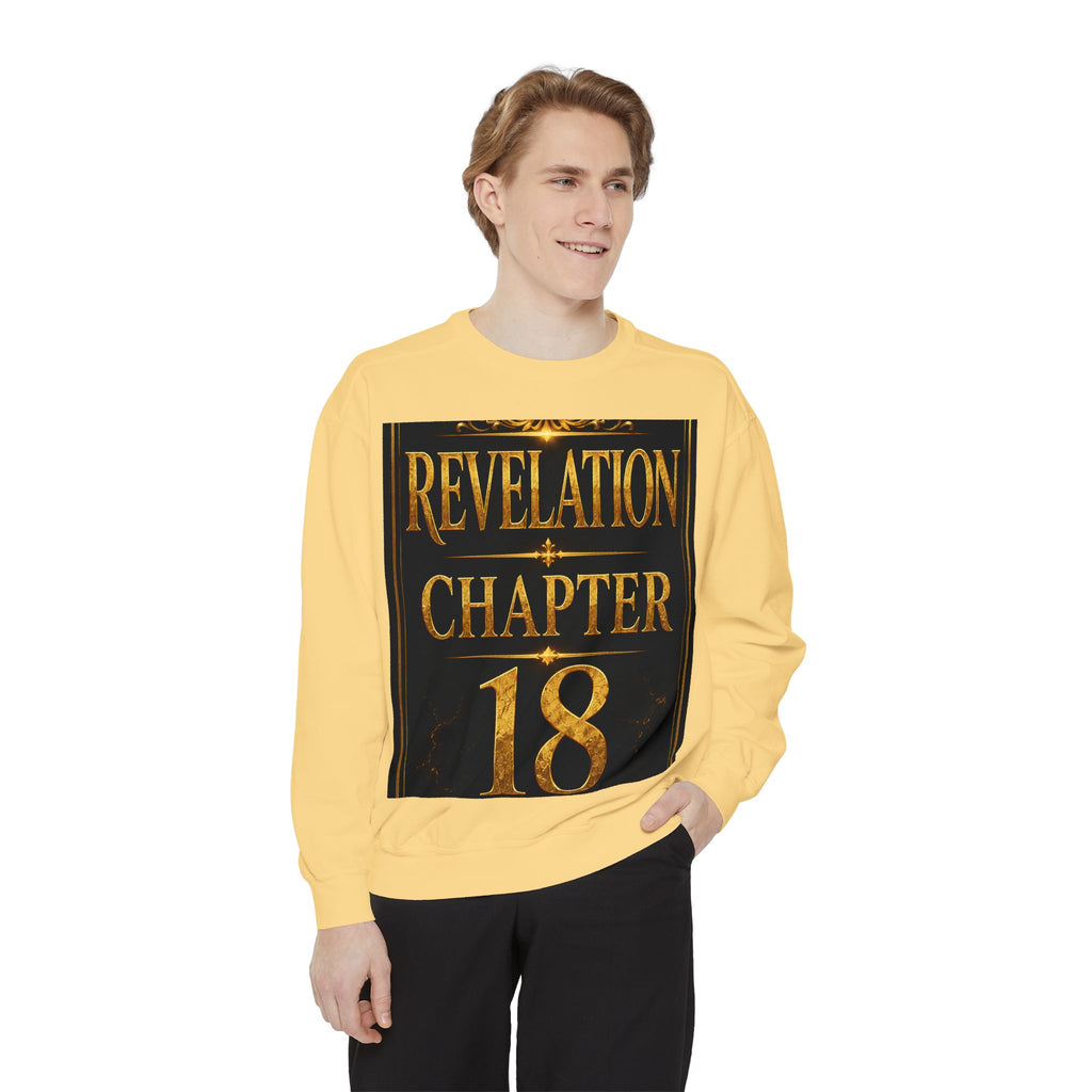 Revelation Chapter 18 Sweatshirt - Angelic Apocalyptic Graphic Crewneck