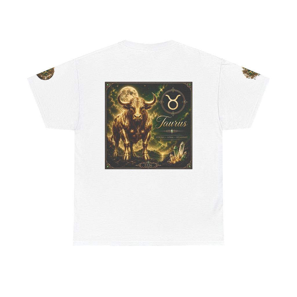 Taurus Zodiac T‑Shirt — Bull Astrology Graphic Tee (Taurus Symbol & Moon Design)