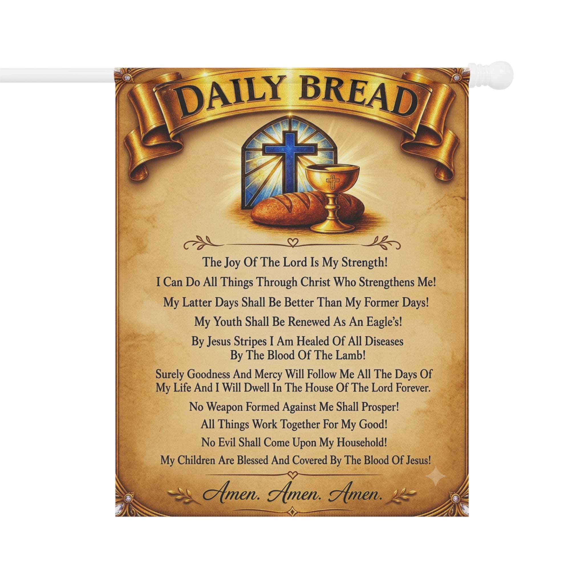 Garden Flag - "Daily Bread" Inspirational Prayer Banner