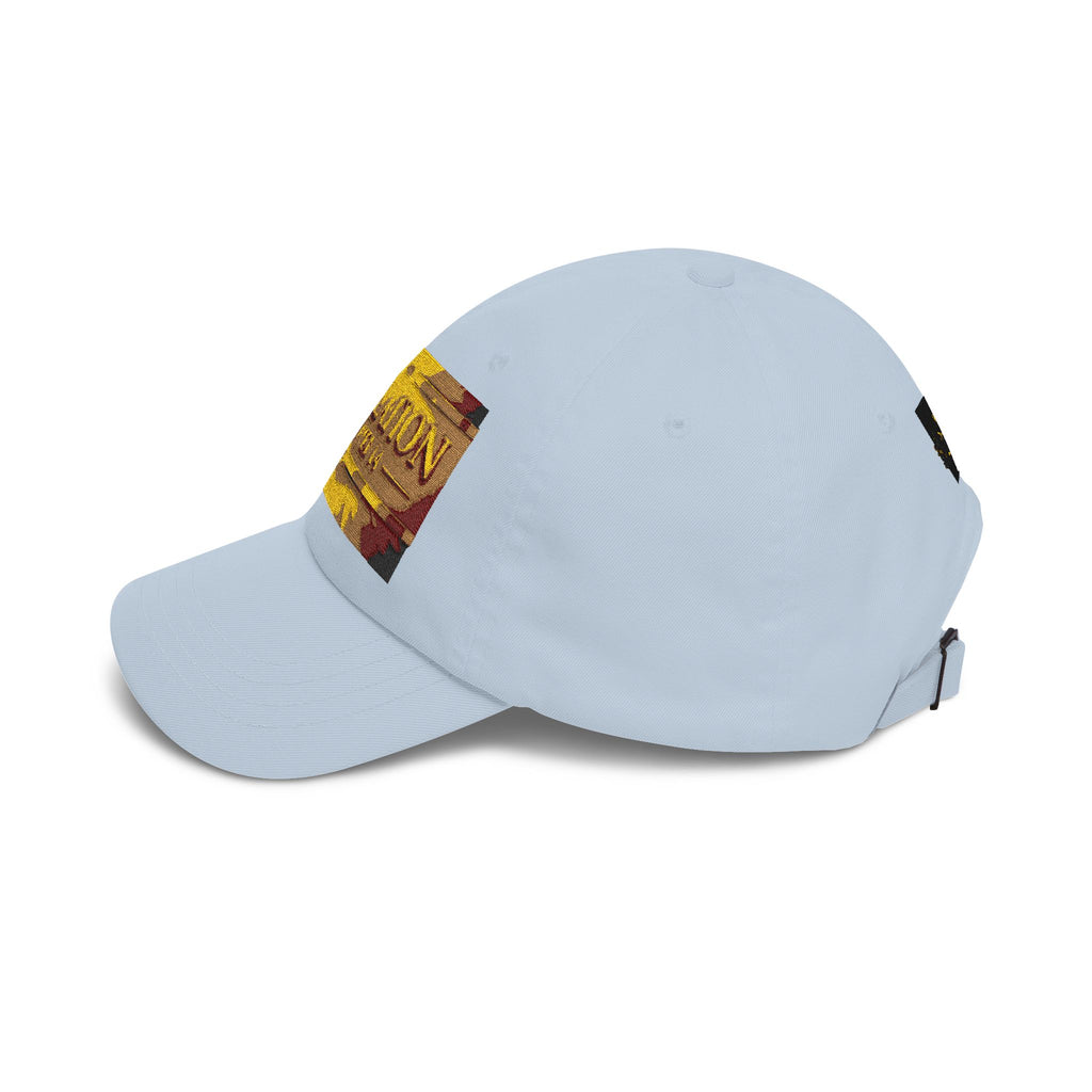 Revelation Chapter 4 White Dad Cap — Gold Vintage Bible Verse Hat