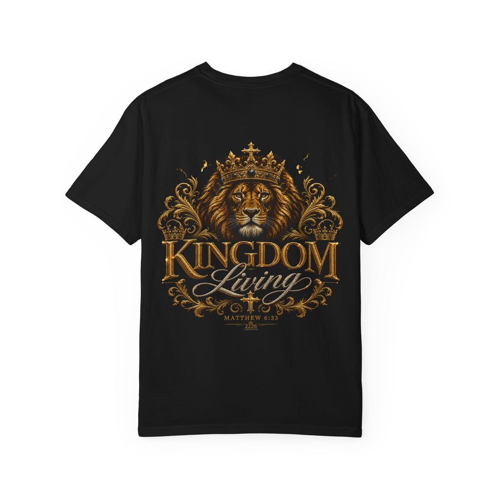 Kingdom Living Lion T-Shirt — Crowned Lion Christian Faith Tee