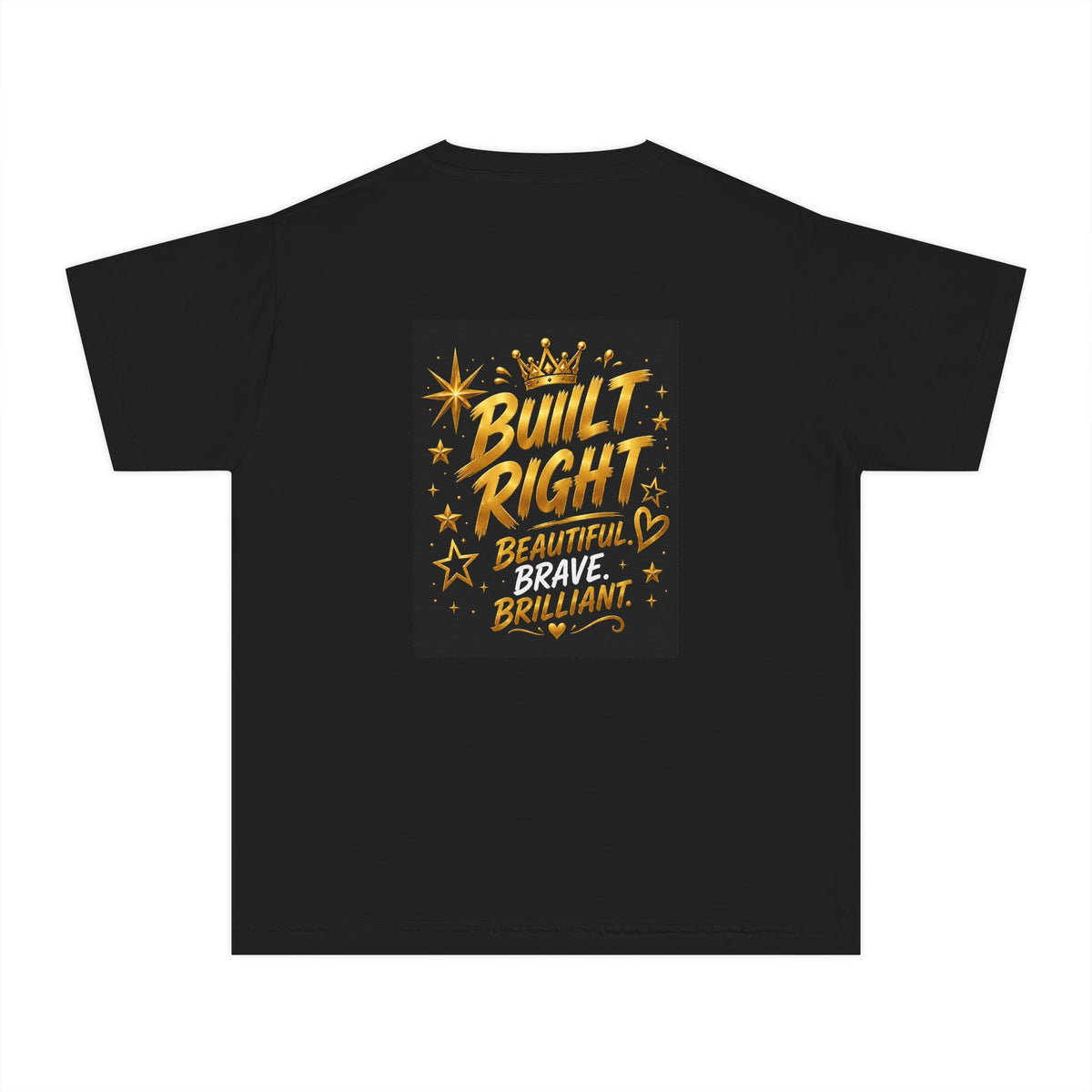 Youth Tee — "Built Right" Inspirational Graphic Tee (Beautiful Brave Brilliant)