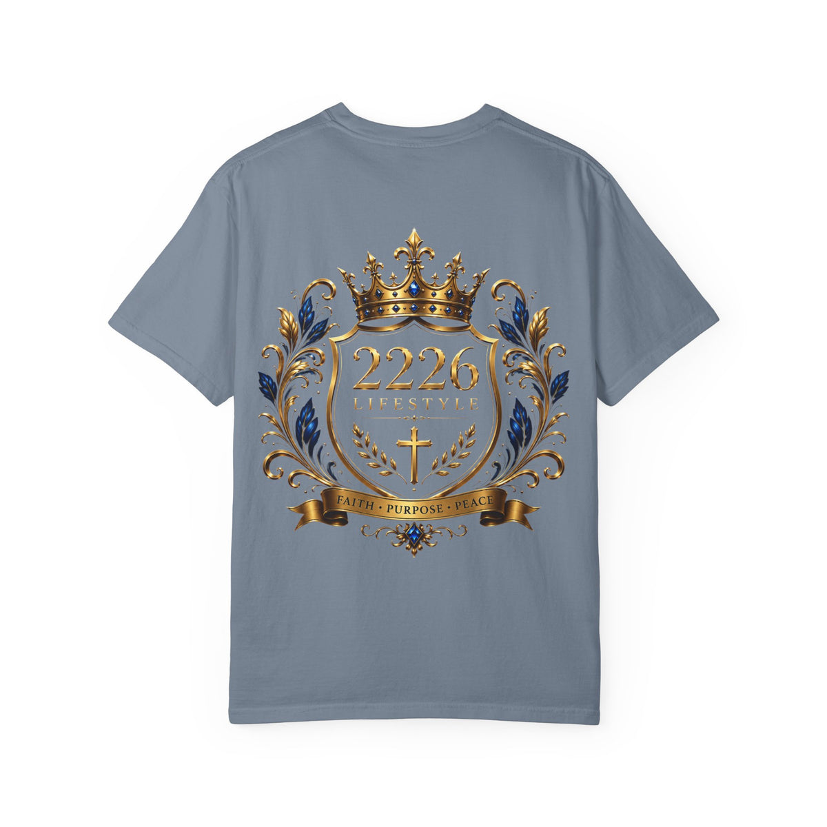 2226 Lifestyle Crest T-Shirt — Royal Crown Faith Emblem