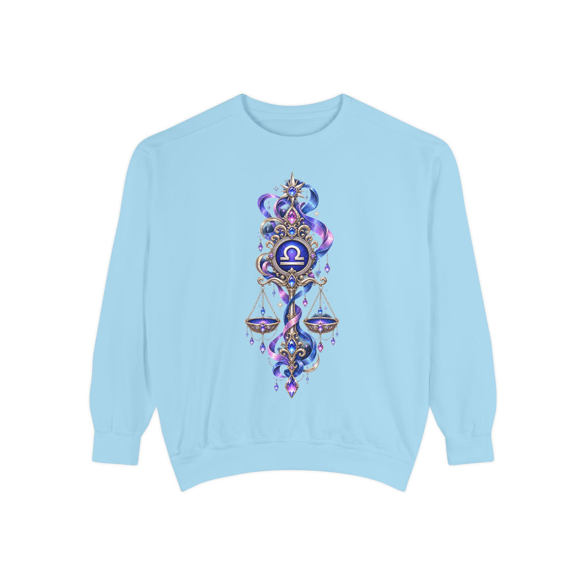 Libra Zodiac Sweatshirt — Scales Astrology Graphic Crewneck