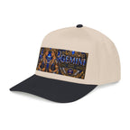 Gemini Zodiac Mid Profile Baseball Cap — Twin Constellation Astrology Design