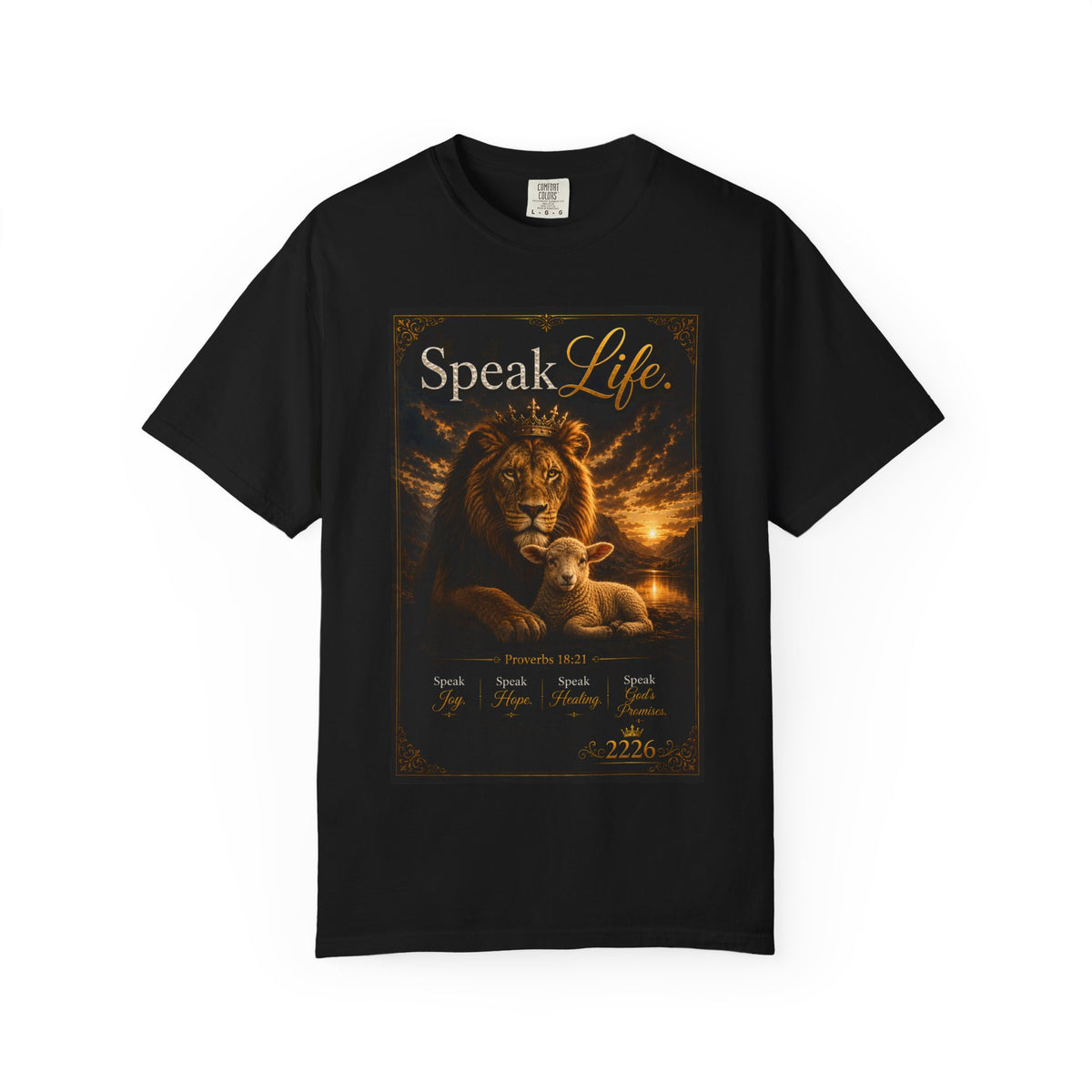 Kingdom Living Lion T-Shirt — "Speak Life" Christian Faith Graphic Tee
