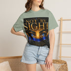 Not By Sight / Walk By Faith T‑Shirt — Christian Faith Graphic Tee