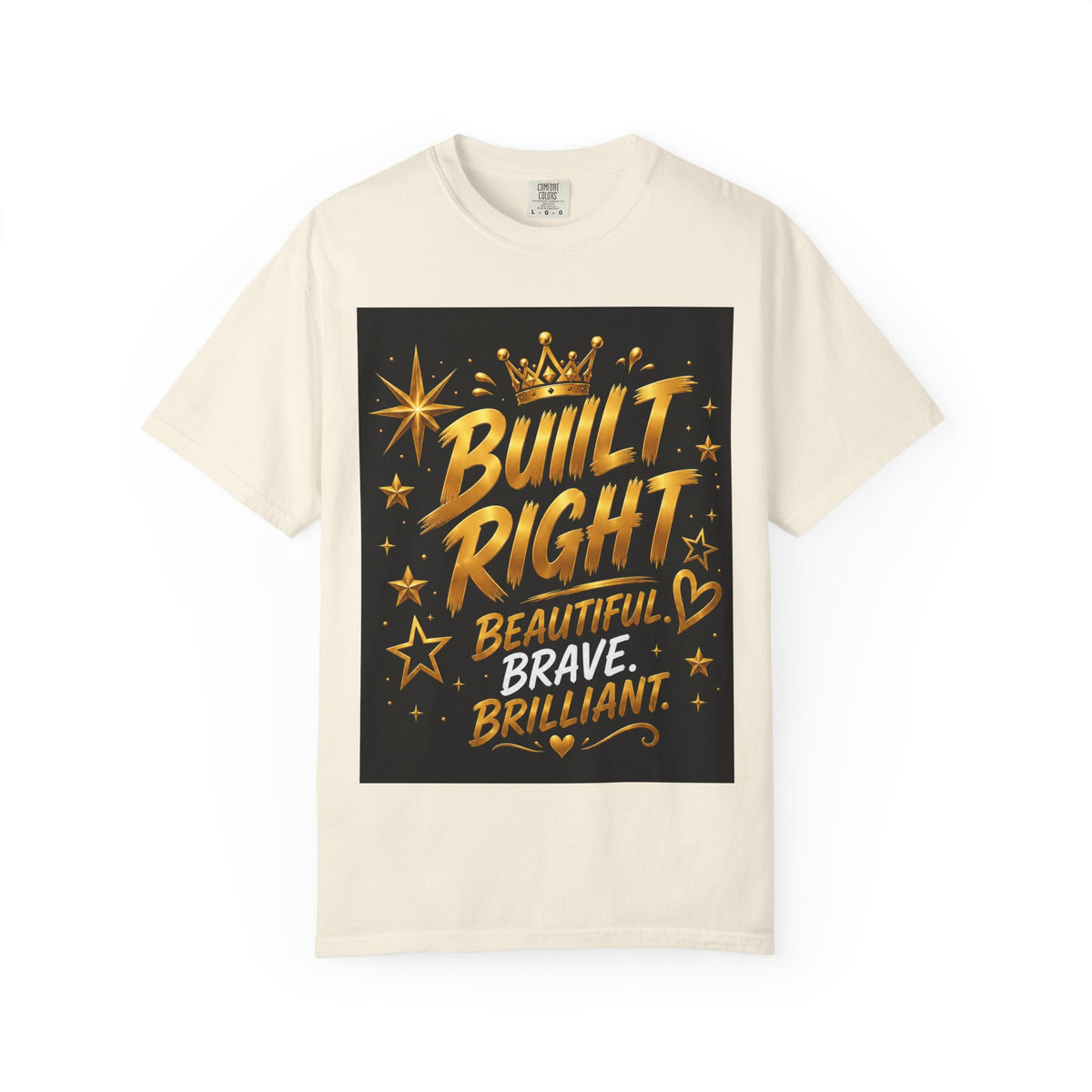 Built Right / Kingdom Living T-Shirt — Inspirational Lion Crown Graphic Tee