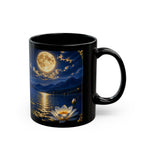 Moonlit Lotus Mug — Serene Nightscape Coffee Cup