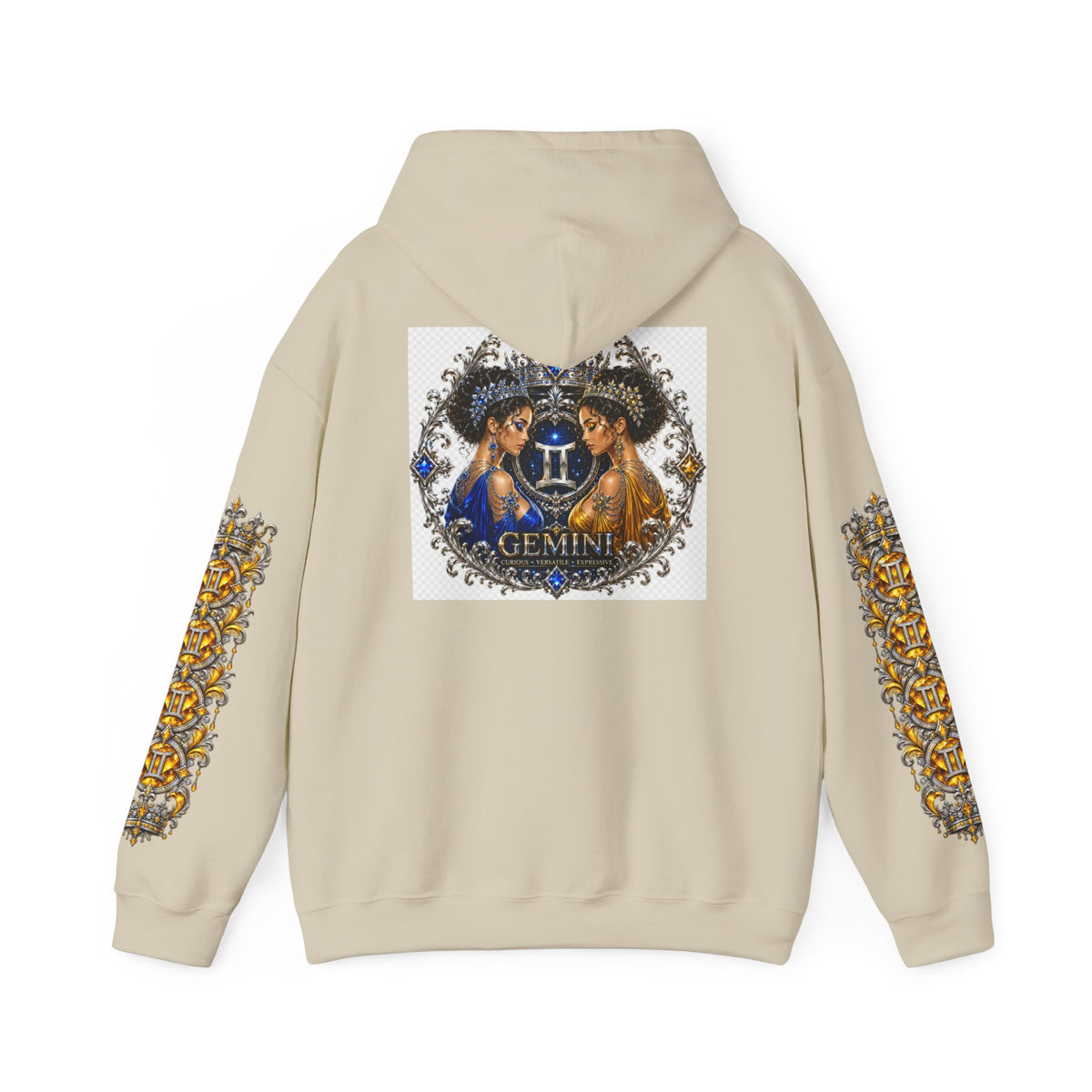 Gemini Zodiac Hoodie — Ornate Twin Constellation Sweatshirt