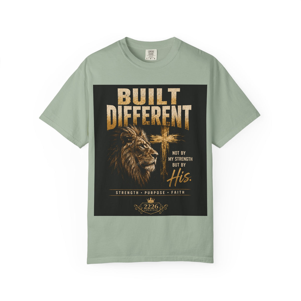 Built Different Christian Lion T-Shirt — "Built Right, Beautiful, Brilliant" Inspirational Faith Tee