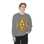 Gemini Zodiac Sweatshirt — Ornate Gold & Blue Gemini Crest