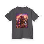 Kids Brown Unicorn Tee — Rainbow Fantasy Magical Horse Shirt