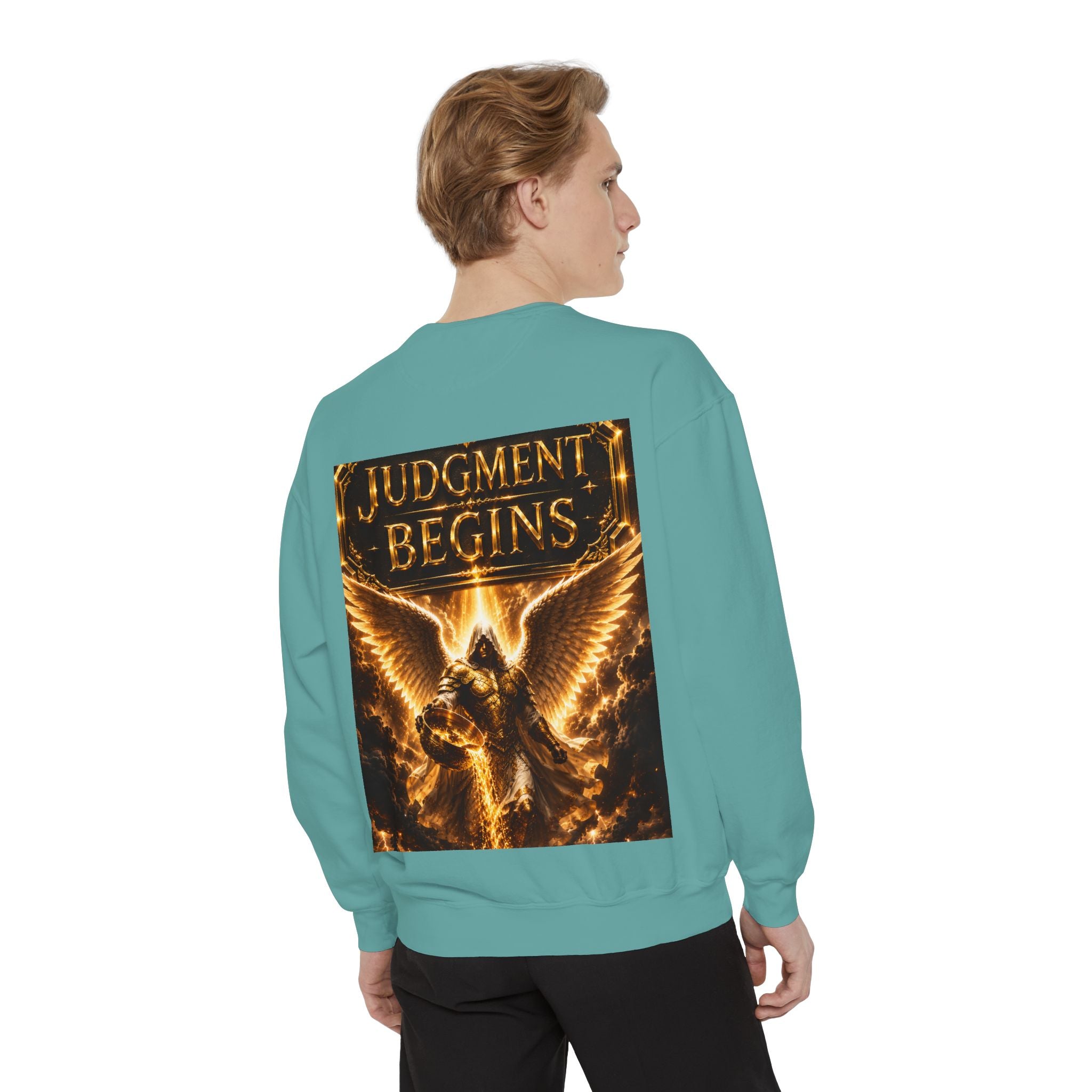 Revelation Chapter 16 Sweatshirt — "Judgment Begins" Apocalyptic Graphic