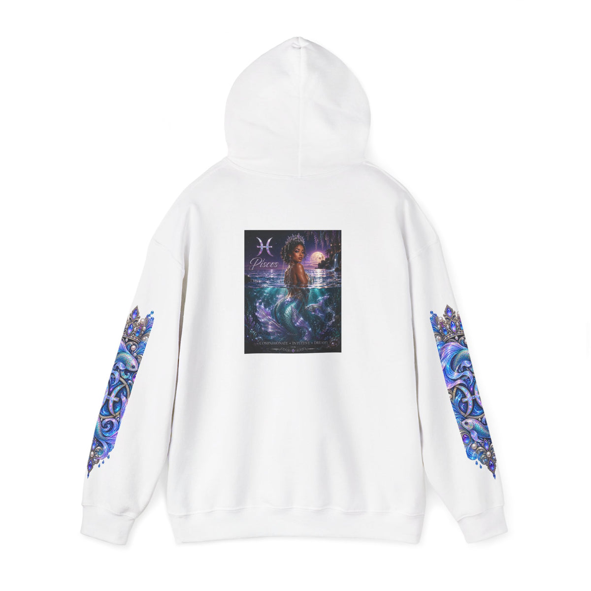 Pisces Mermaid Hoodie — Zodiac Trippy Ocean Graphic Sweatshirt