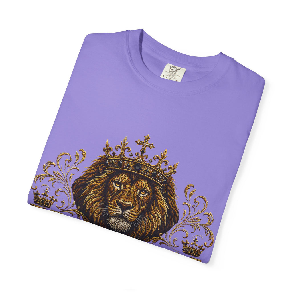 Kingdom Living Lion T-Shirt — Inspirational Christian Cross Floral Tee
