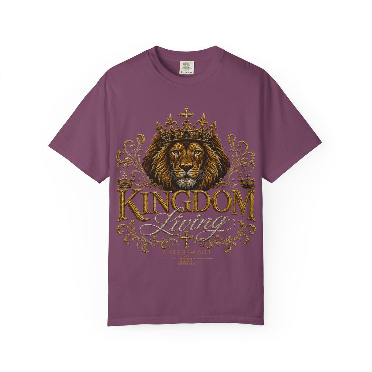 Kingdom Living T-Shirt — Regal Lion Christian Faith Tee