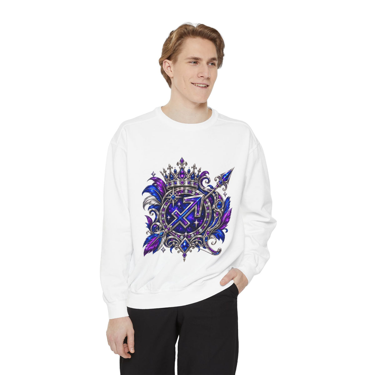 Sagittarius Zodiac Sweatshirt — Celestial Archer Graphic Pullover