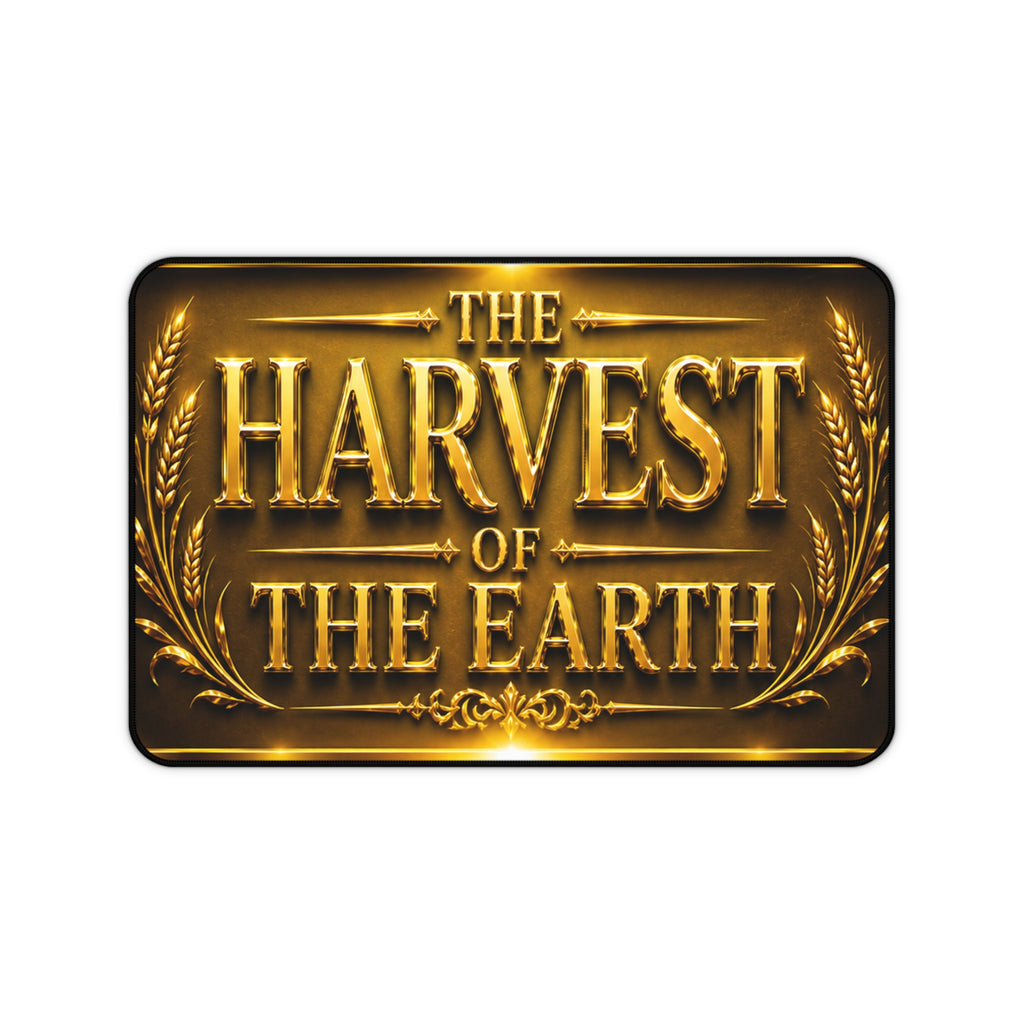 Desk Mat — "The Harvest of the Earth" Gold Emblem Gaming/Office Mat