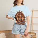 Leo Zodiac Lion T-Shirt — Regal Crowned Lion Astrology Tee