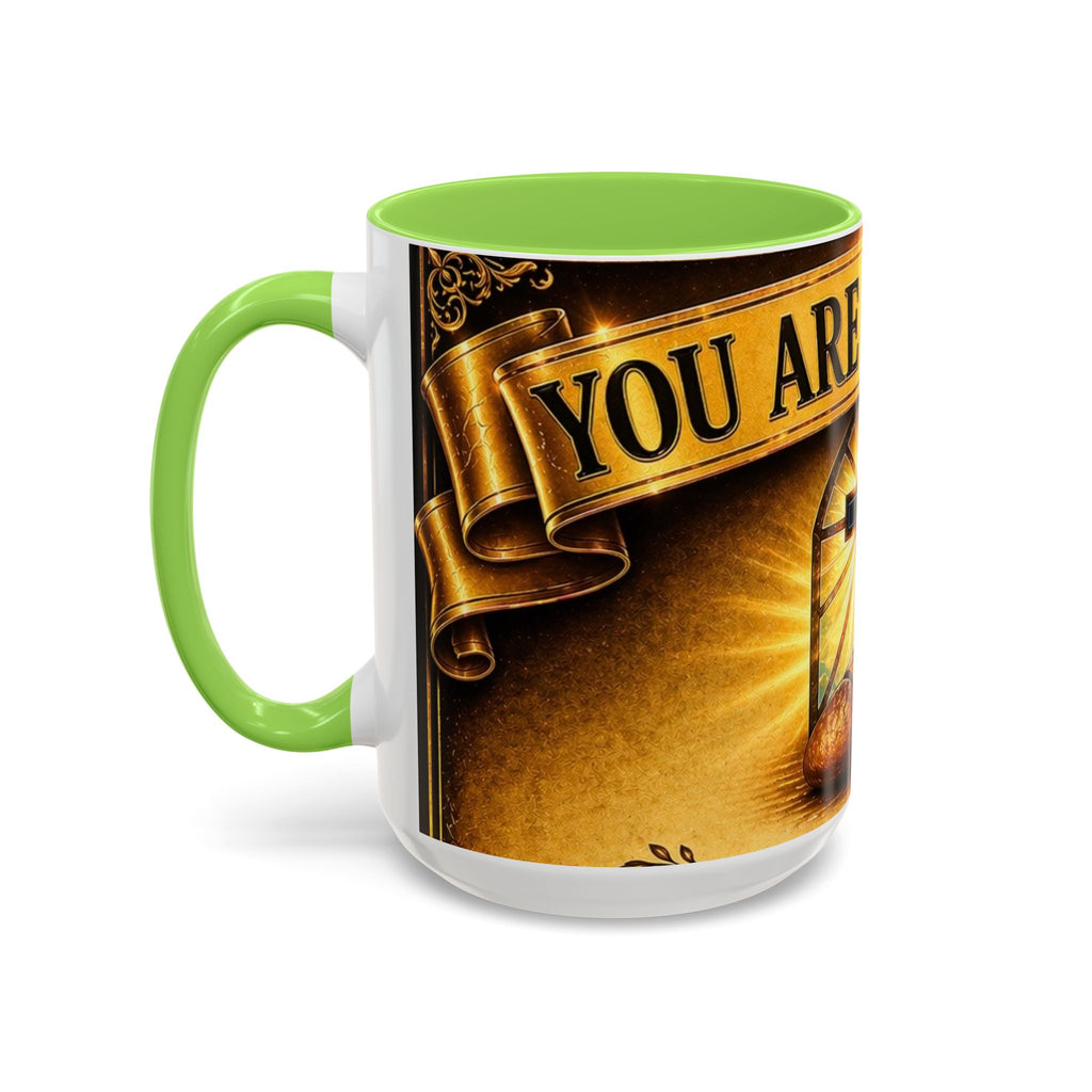 You Are Not Alone Christian Mug — Communion Cross & Bread Chalice Coffee Cup