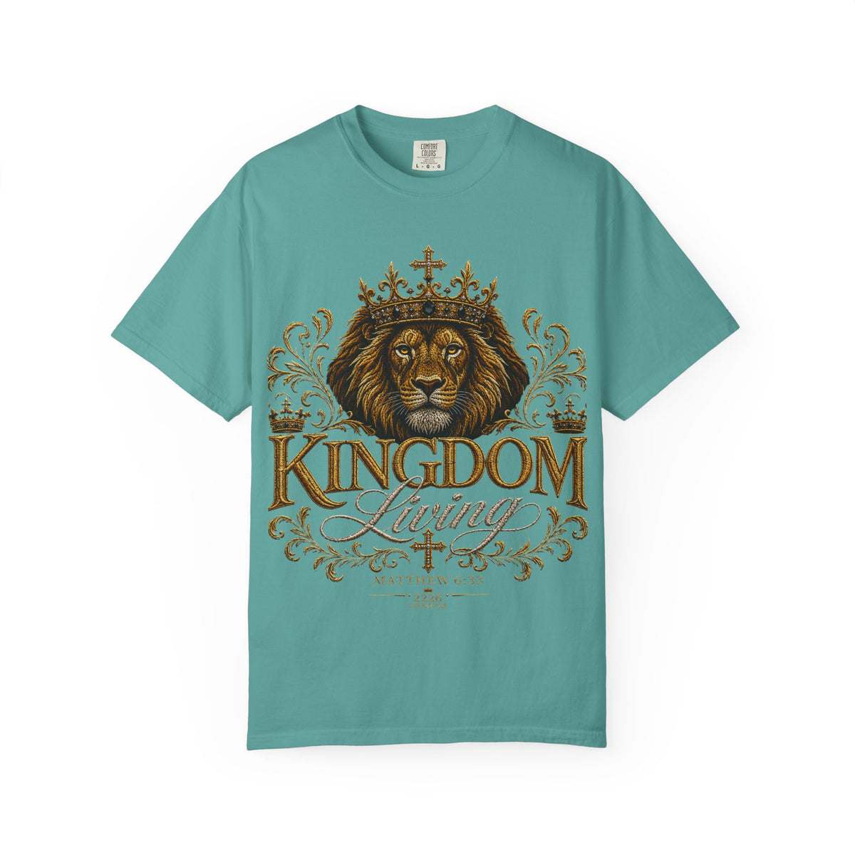 Kingdom Living T-Shirt — Regal Lion Christian Faith Tee