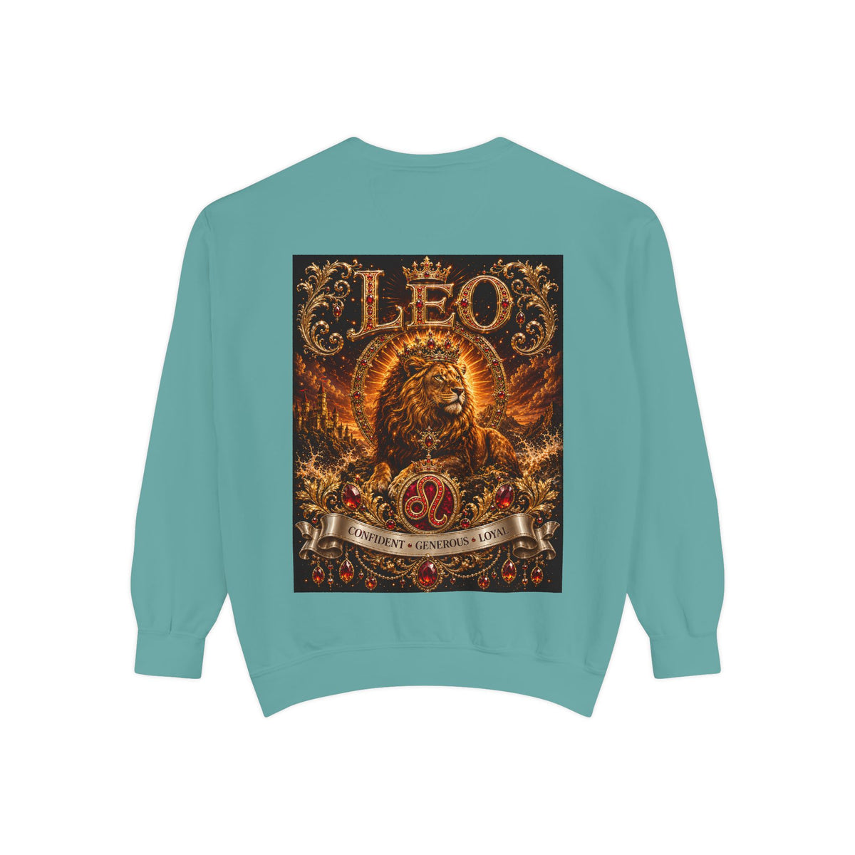 Leo Zodiac Lion Sweatshirt — Regal Astrology Graphic Crewneck
