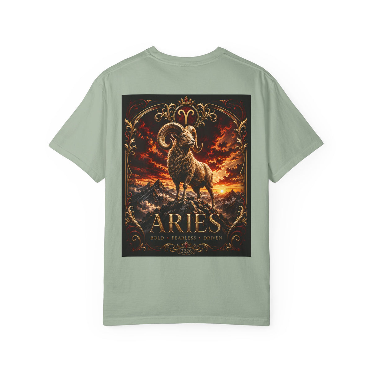 Aries Ram Zodiac T-Shirt — Bold Gold Astrology Tee
