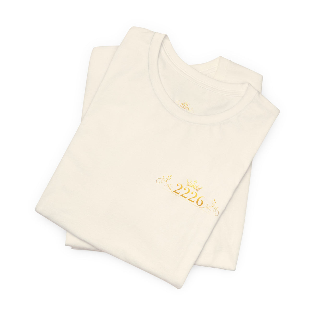 Vintage Gold Crown Tee - Minimal Royal Logo Short Sleeve Shirt