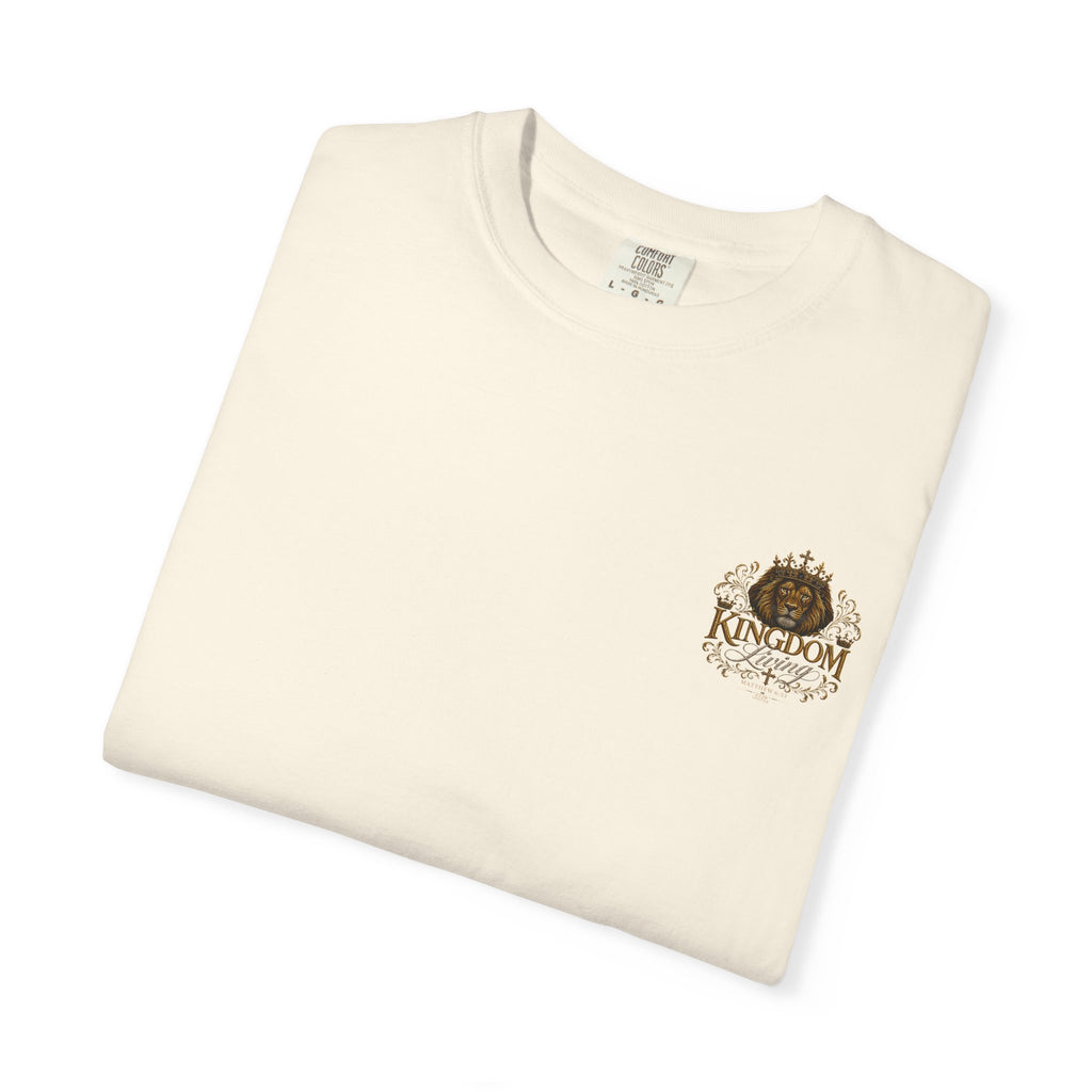 Walking with the King T-Shirt — 'Built Right' Lion Christian Faith Tee