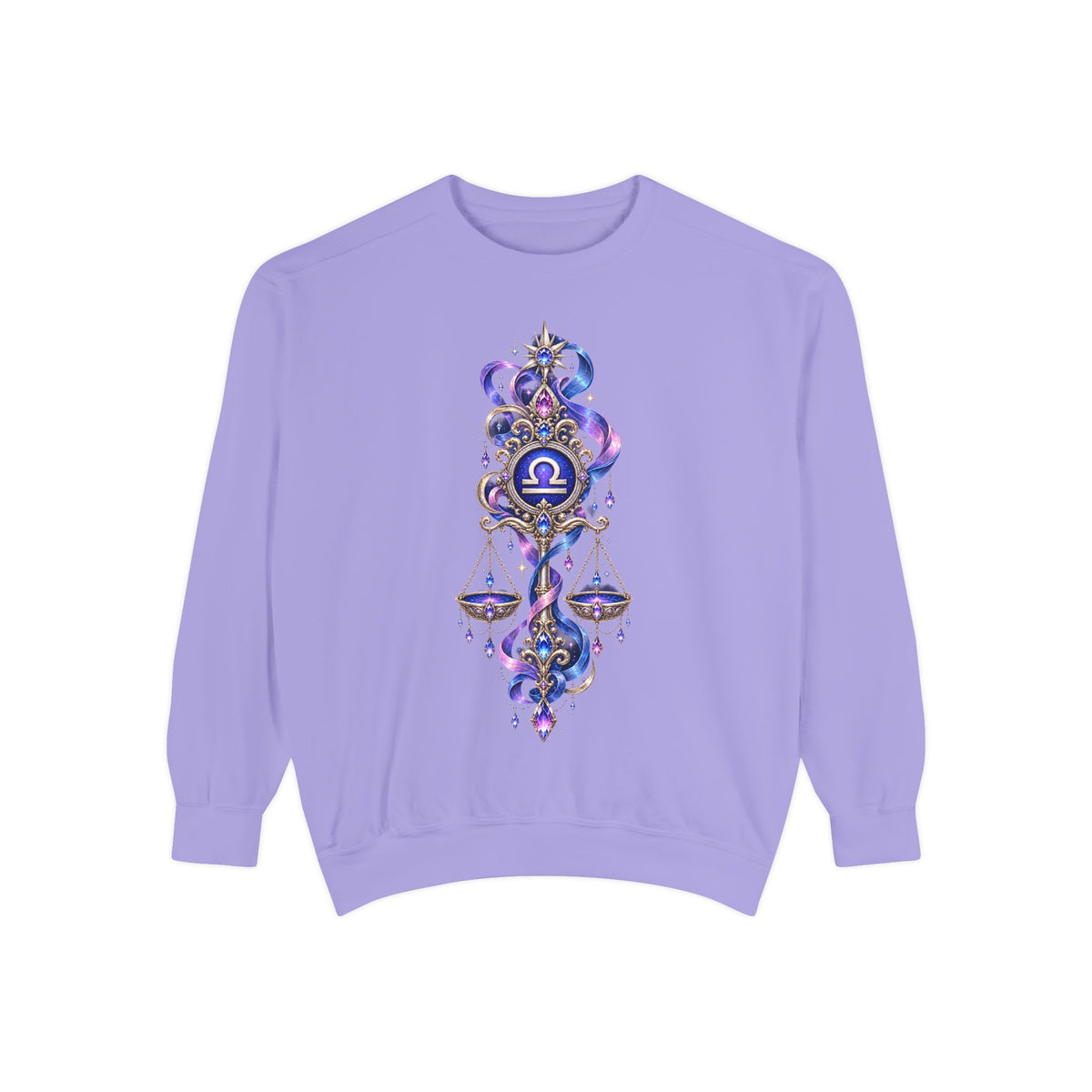 Libra Zodiac Sweatshirt — Scales Astrology Graphic Crewneck