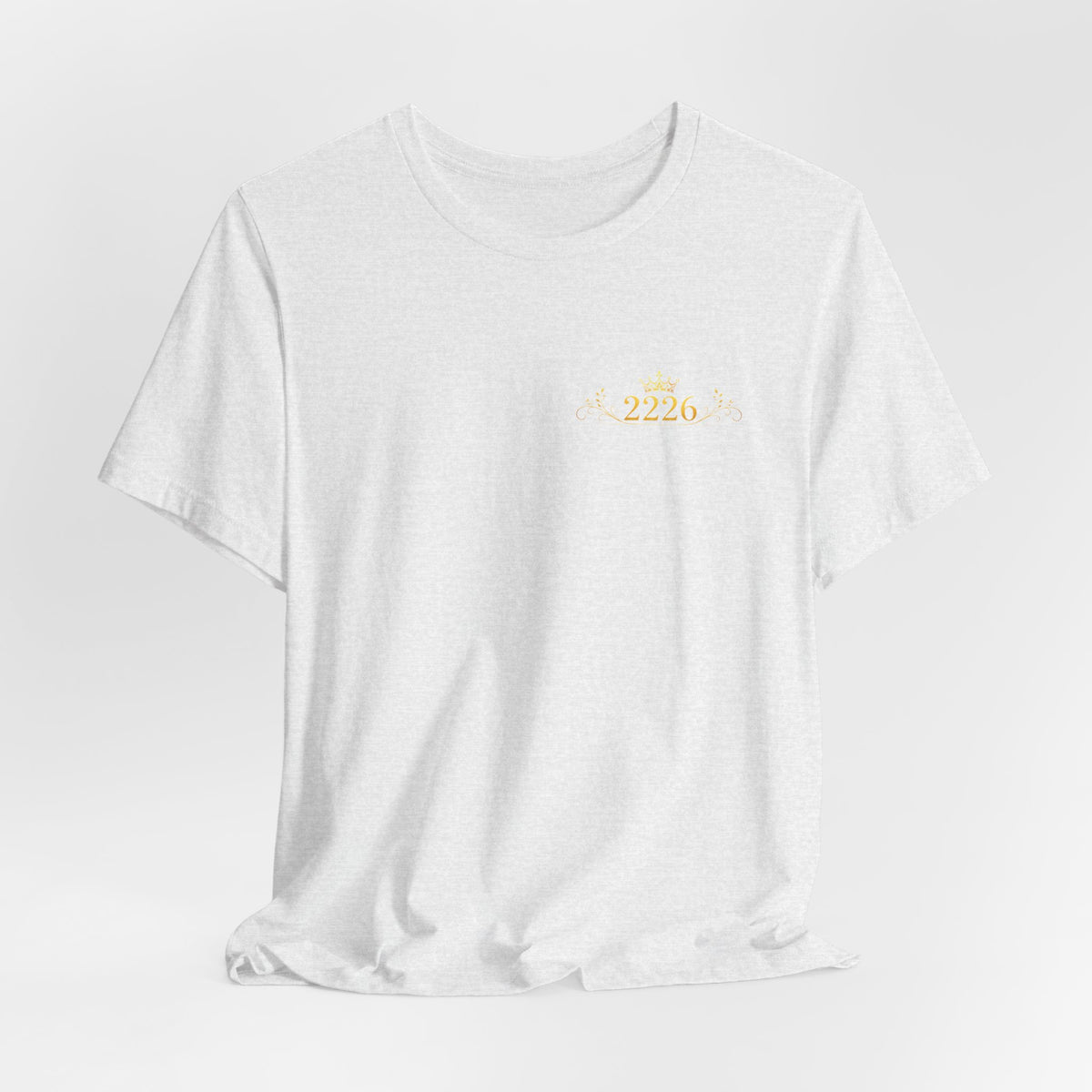 Minimal 2026 Embroidered Chest Tee — Casual White T-Shirt