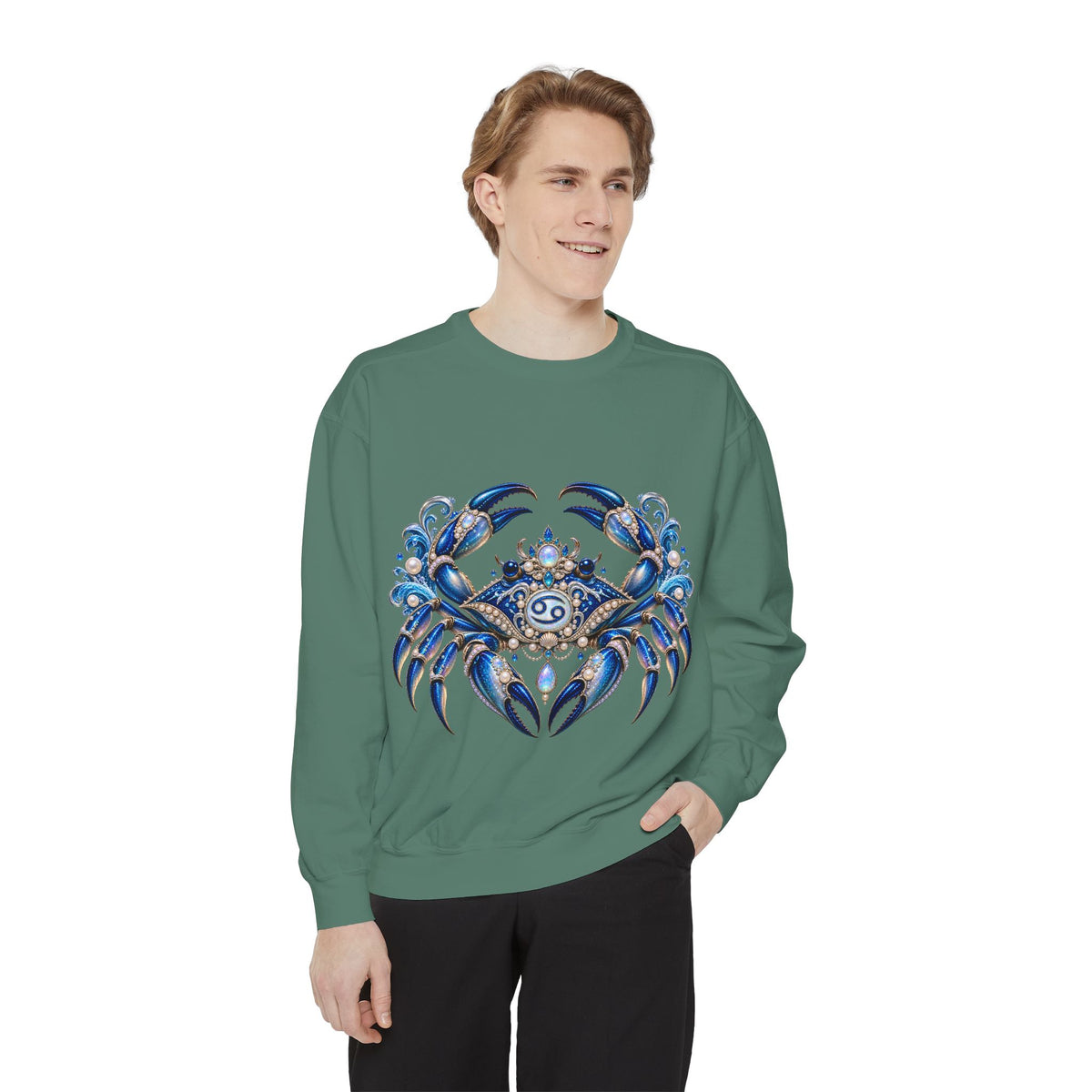 Cancer Zodiac Sweatshirt — Blue Crab Astrology Crewneck