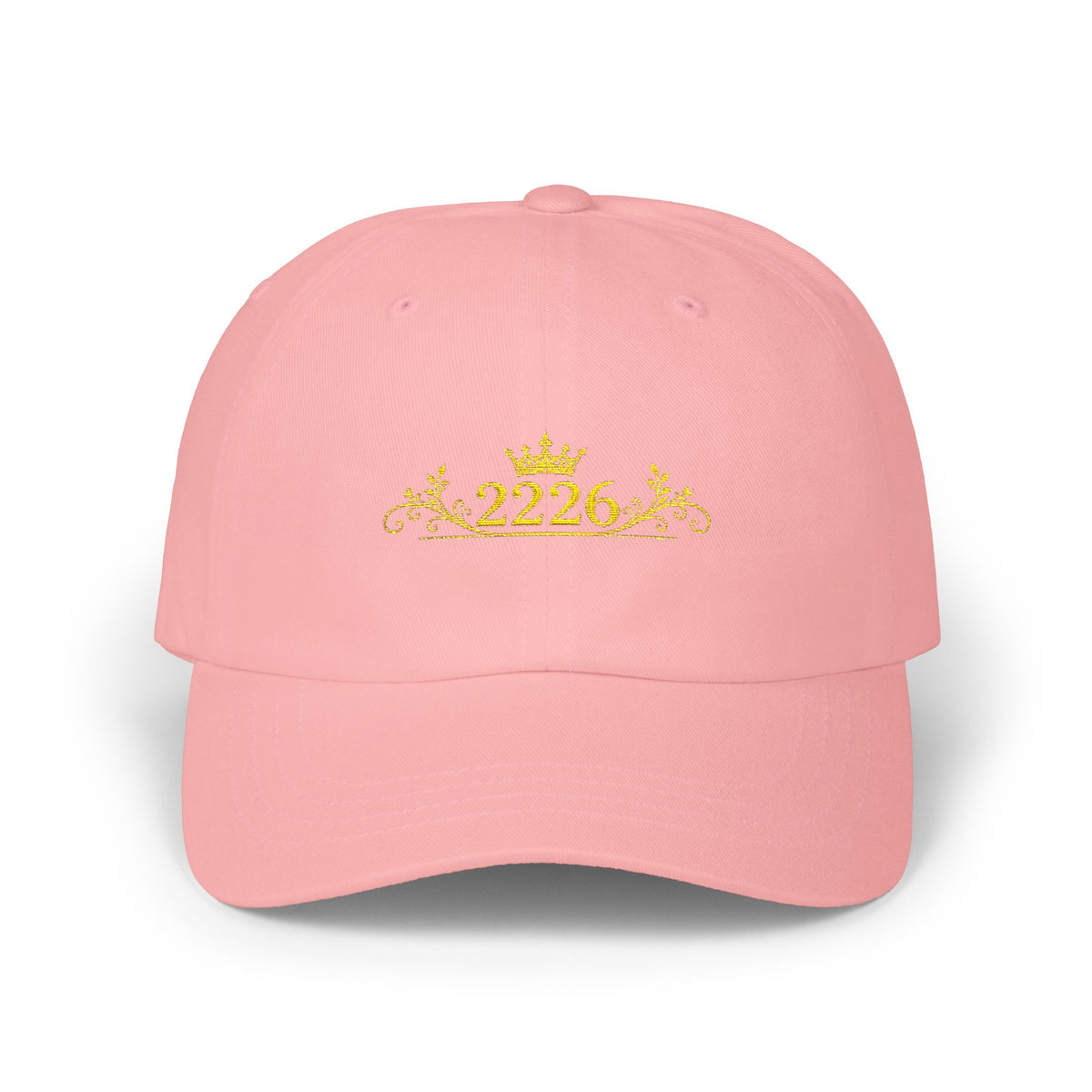 Classic Dad Cap — 2226 Gold Crown Embroidered Baseball Hat