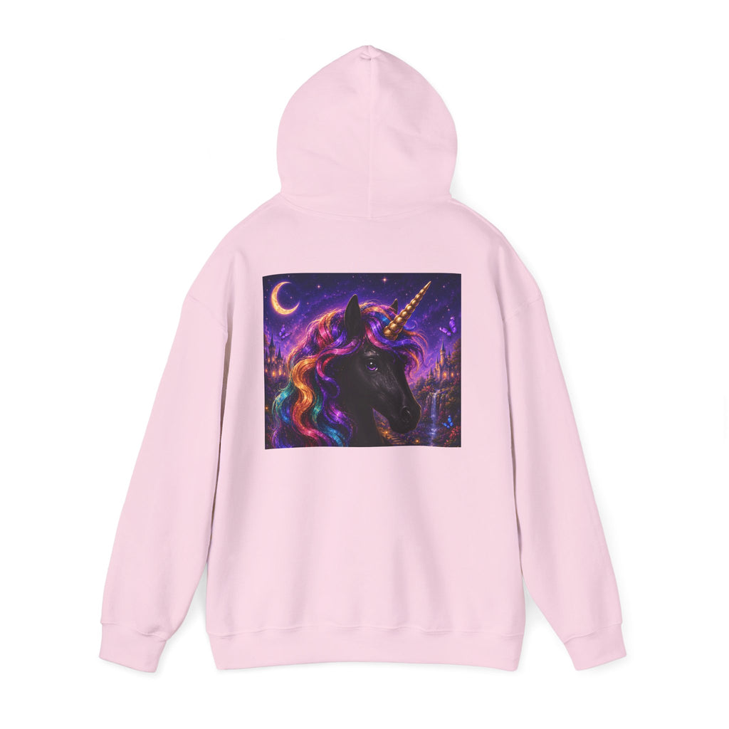 Unicorn Hoodie – Cosmic Rainbow Black Unicorn Pullover