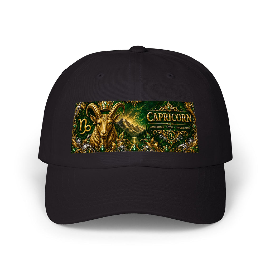 Capricorn Dad Hat — Zodiac Capricorn Goat Embroidered Baseball Cap