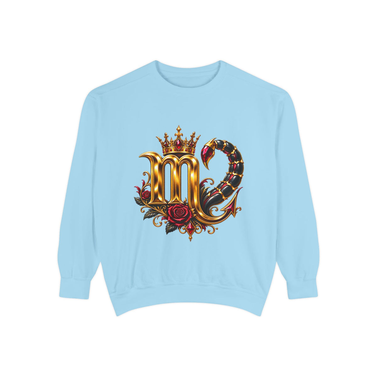 Scorpio Zodiac Sweatshirt — Regal Gold Scorpion Astrological Crewneck