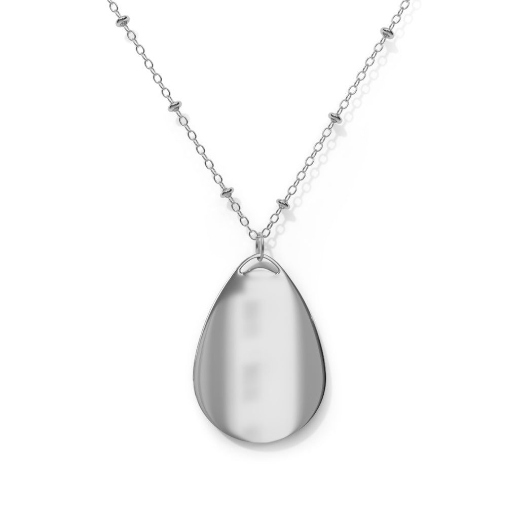 Cancer Zodiac Oval Necklace — Blue Crab Constellation Pendant