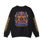 Gemini Zodiac Crewneck Sweatshirt — Twin Gods Astrology Graphic