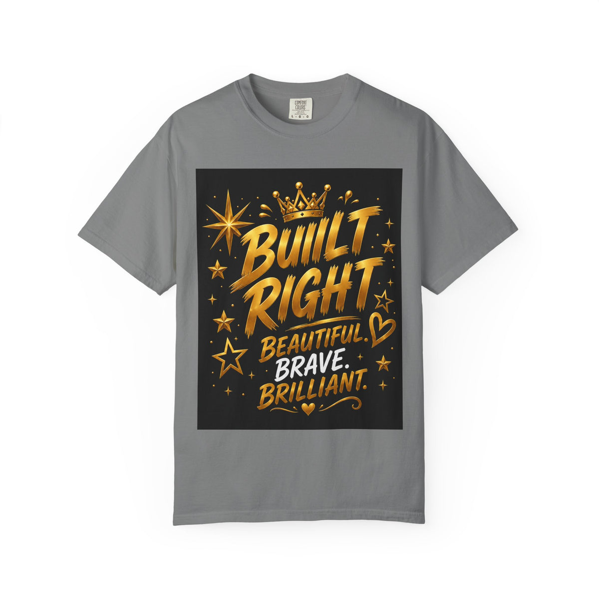 Built Right / Kingdom Living T-Shirt — Inspirational Lion Crown Graphic Tee