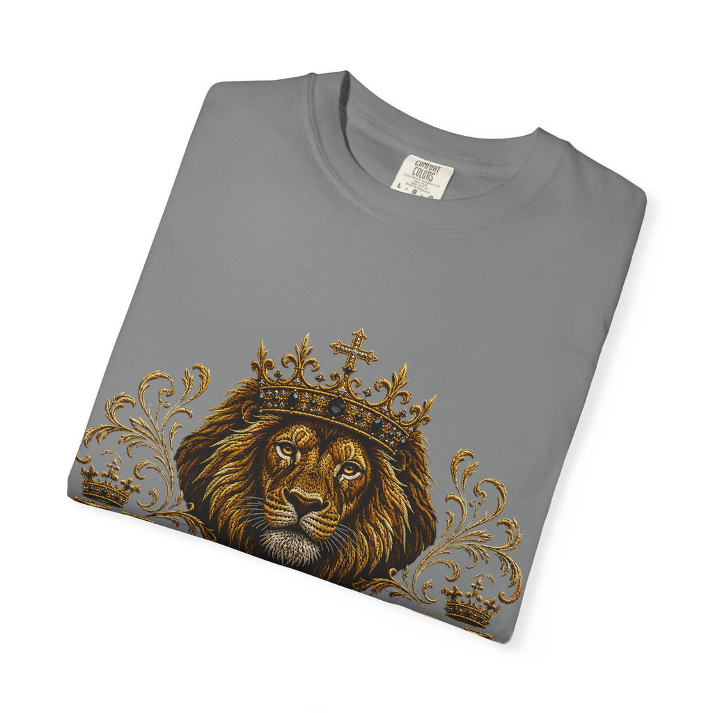 Kingdom Living Lion T-Shirt — Inspirational Christian Cross Floral Tee
