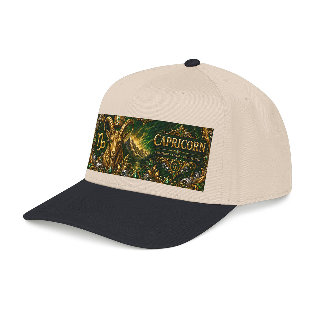 Capricorn Zodiac Baseball Cap — Gold Goat Astrology Hat