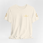 Vintage Gold Crown Tee - Minimal Royal Logo Short Sleeve Shirt