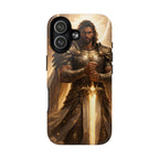Warrior King Phone Case — Epic Golden Sword Armor Magnetic Tough Case