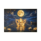 Glass Cutting Board — Golden Moonlit Lake Scene Glass Cutting Board