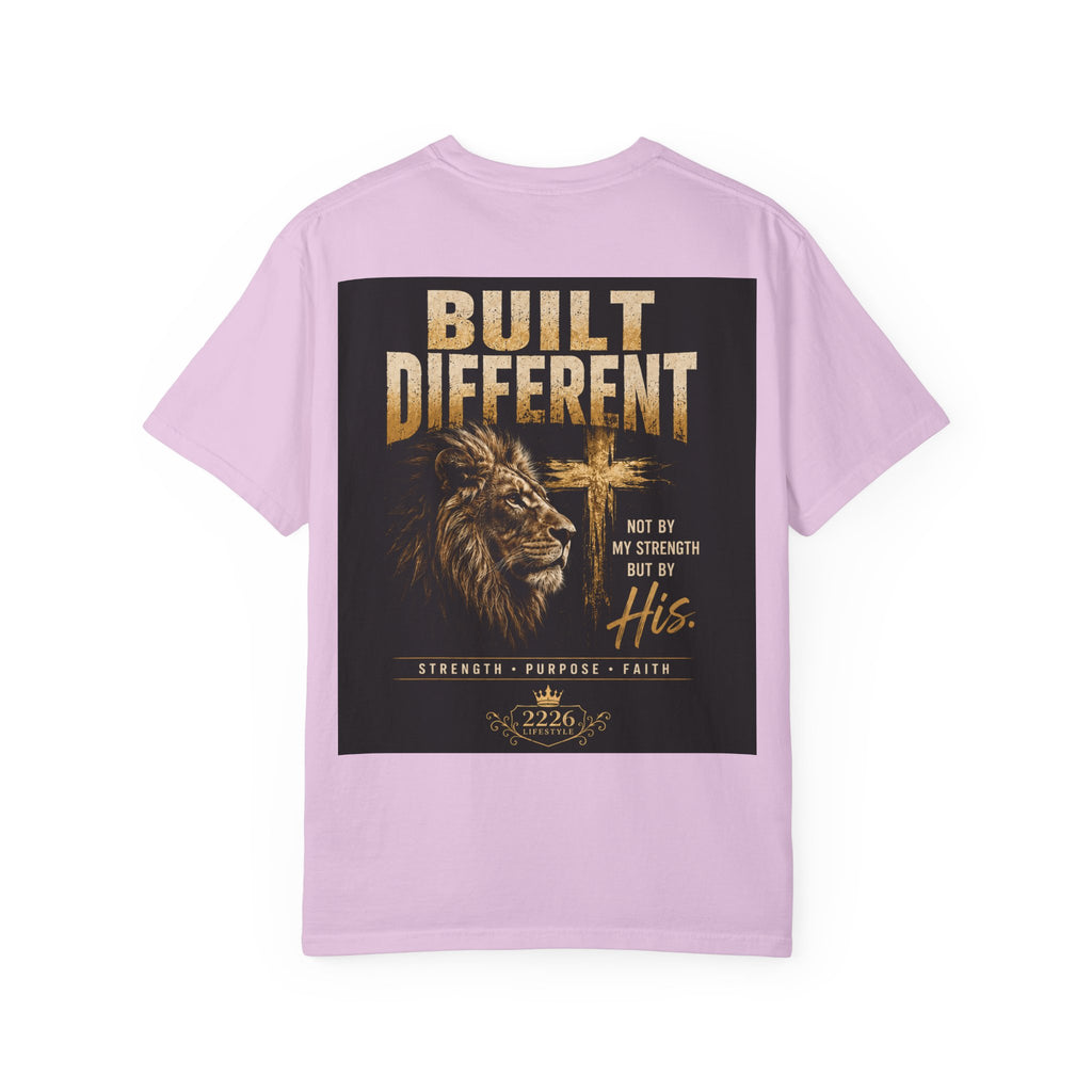 Built Right / Built Different Graphic T-Shirt — Faith Lion Crown Design